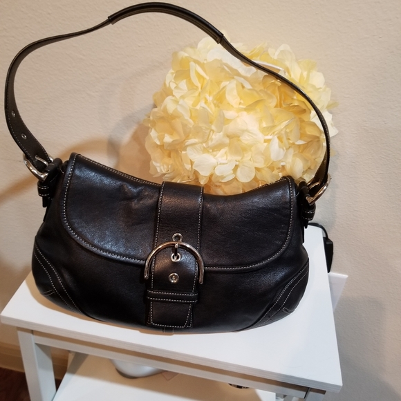 Coach Handbags - Authentic Black Coach lightweight shoulder handbag.  K3S 8248